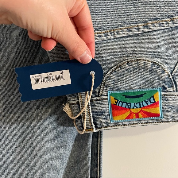 NWT $360 Daily Blue “Skye” Bell Leg Denim Jeans - Picture 13 of 15